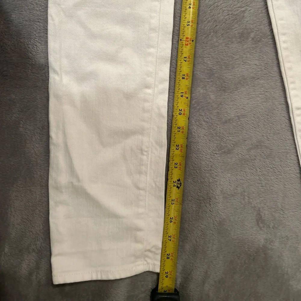 AG Adriano Goldschmied Prima Mid Rise Cigarette White Jeans Womens 28 R - Picture 3 of 9